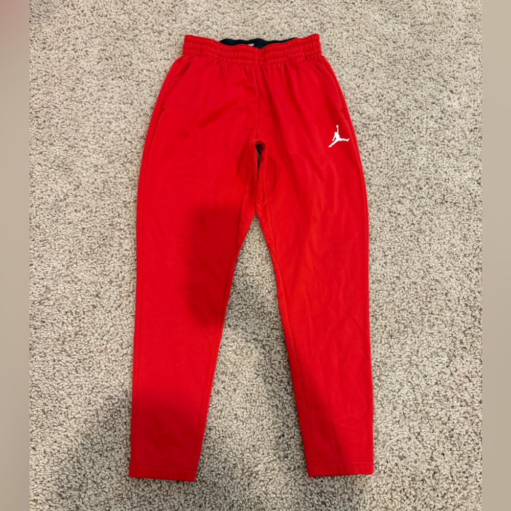 Michael Jordan Teen‎ Red Sweatpants Size L Jumpman Logo Athletic Joggers